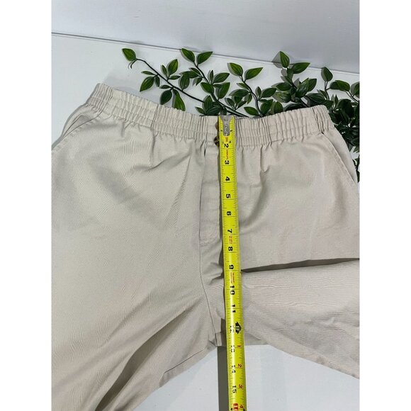 Womens Bollie Brooks Beige Elastic Waist Pants Size 12P Cotton/Polyester - Picture 12 of 13